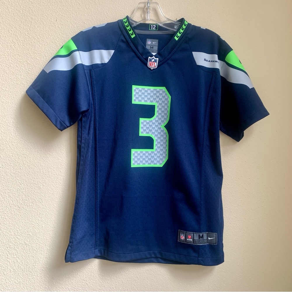 EUC Seattle Seahawks Russell Wilson #3 Jersey Top NFL Nike Youth M 10/12